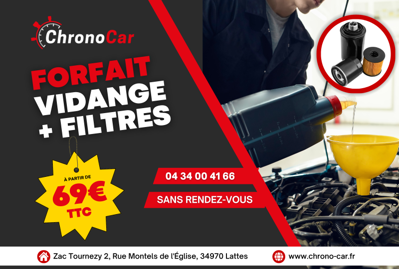Promotion Forfait Vidange + Filtres à partir de 69€ !